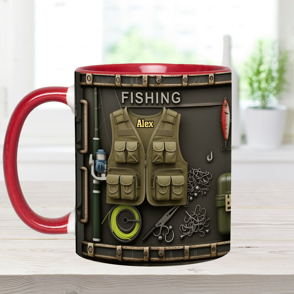 Love Fishing - Personalized Fishing Accent Mug