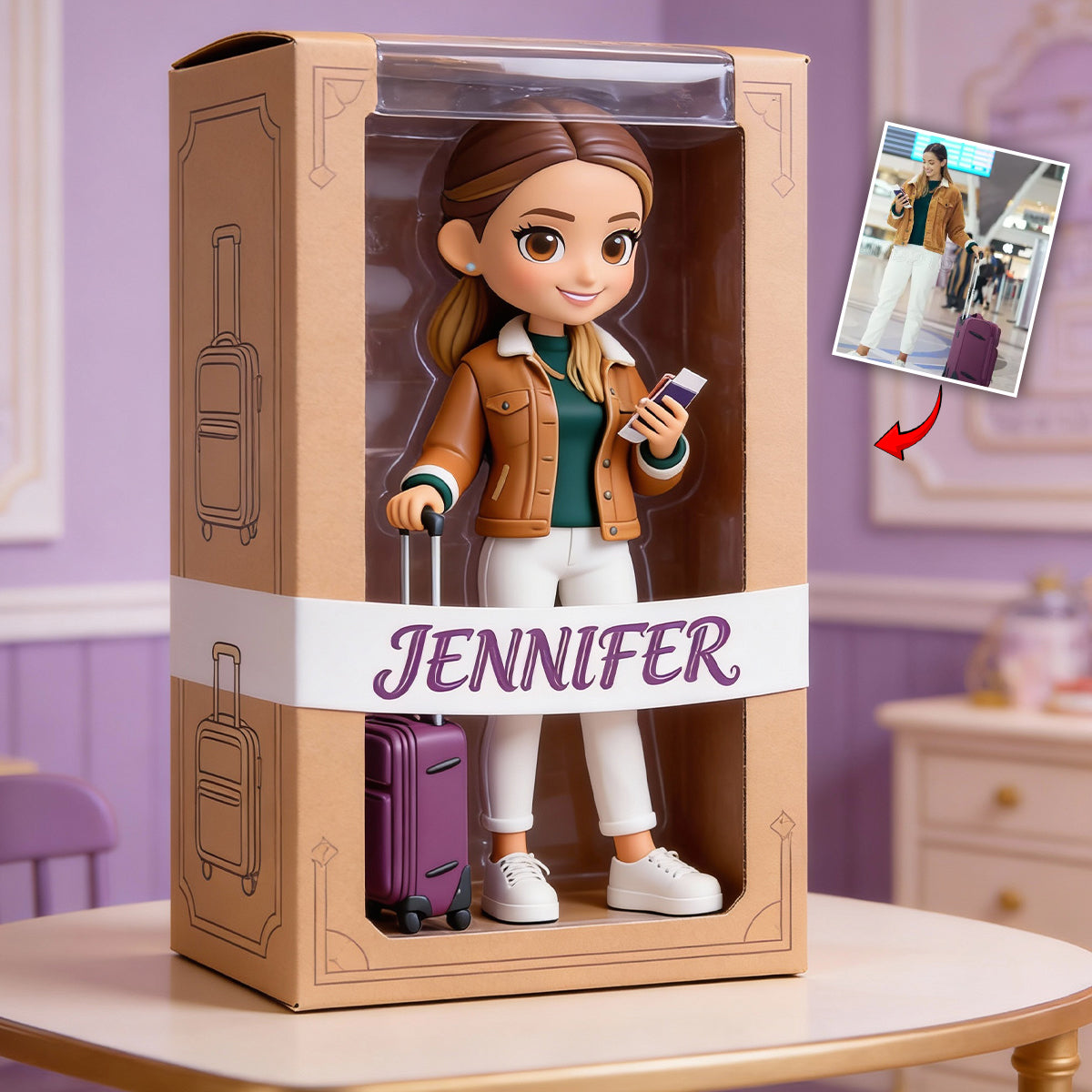 Love Traveling - Personalized Travelling Custom Shaped Acrylic Plaque