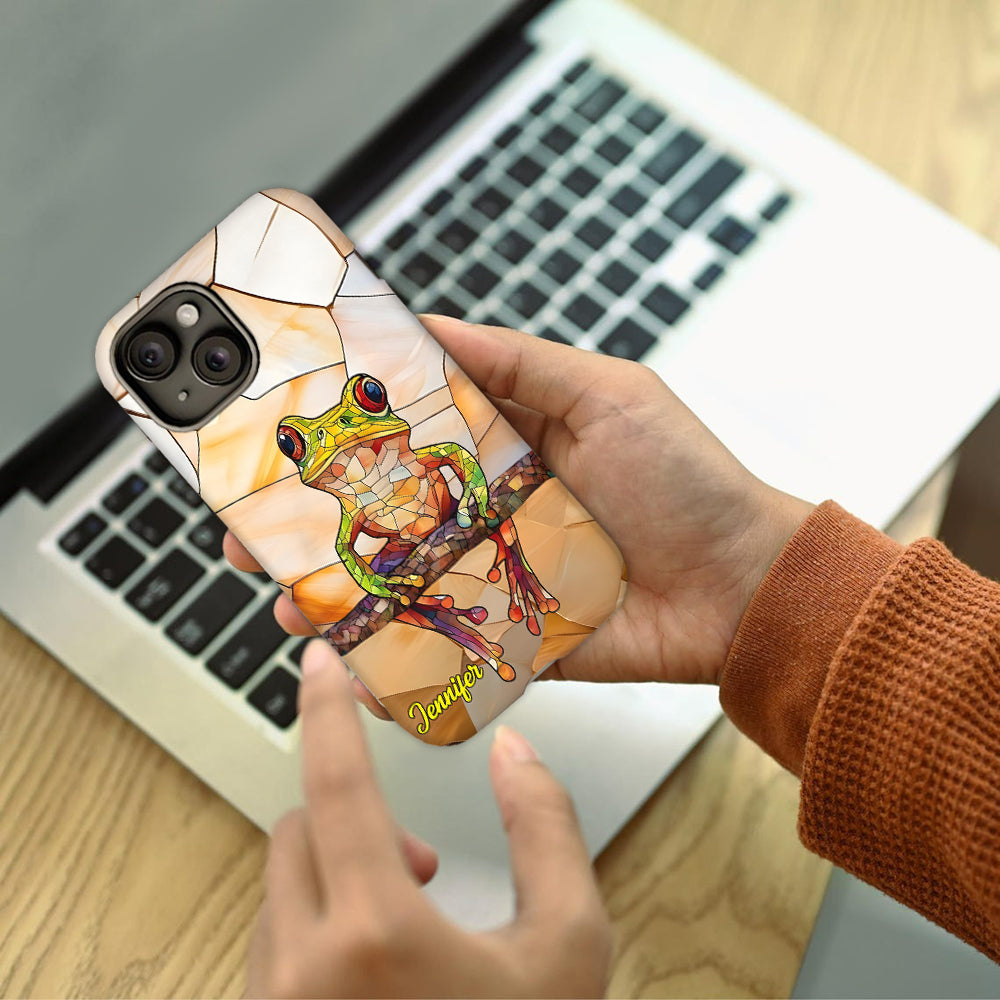 Frosch-Licht – Geschenk für Froschliebhaber – Personalisierte Handyhülle mit Frosch-Vollbilddruck