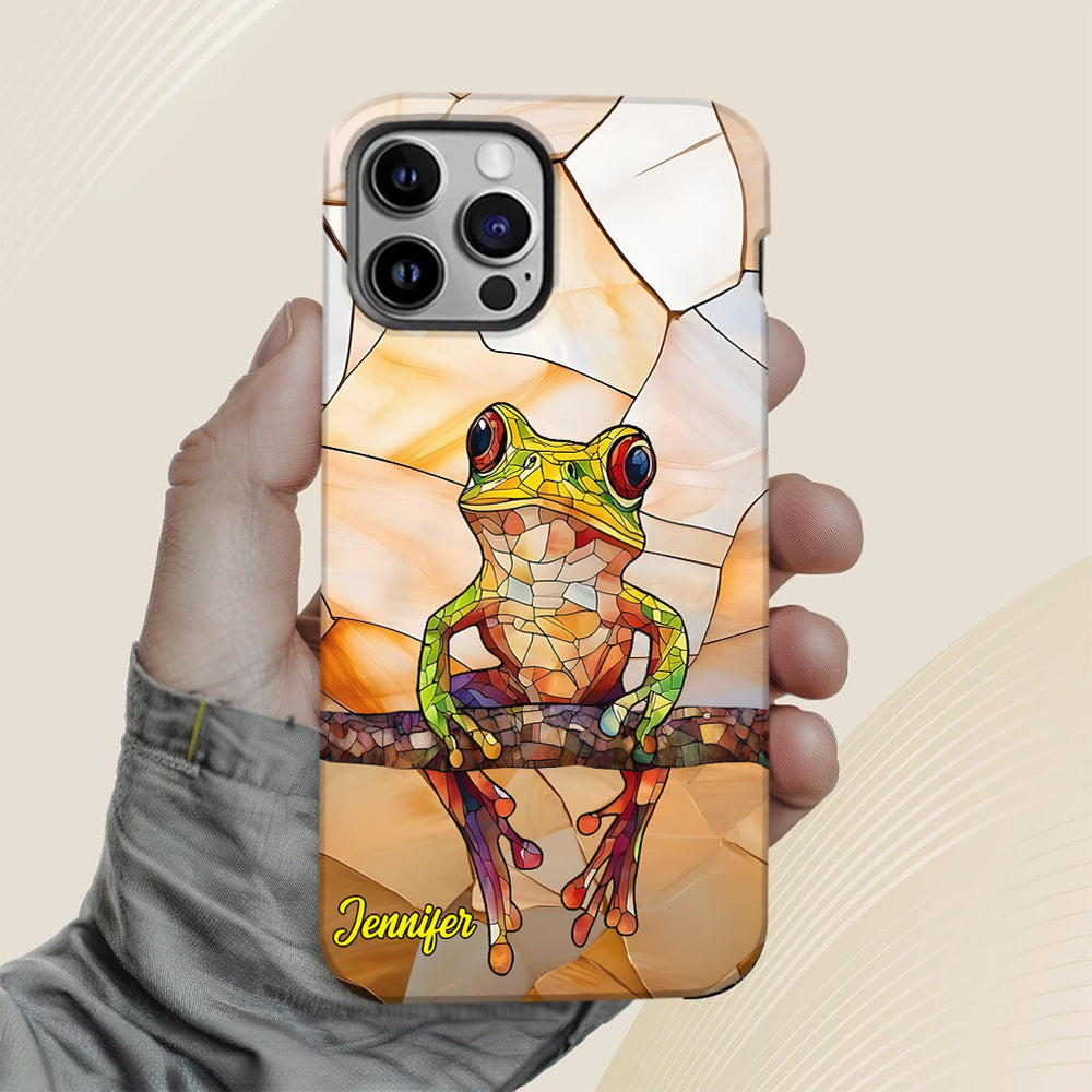 Frosch-Licht – Geschenk für Froschliebhaber – Personalisierte Handyhülle mit Frosch-Vollbilddruck