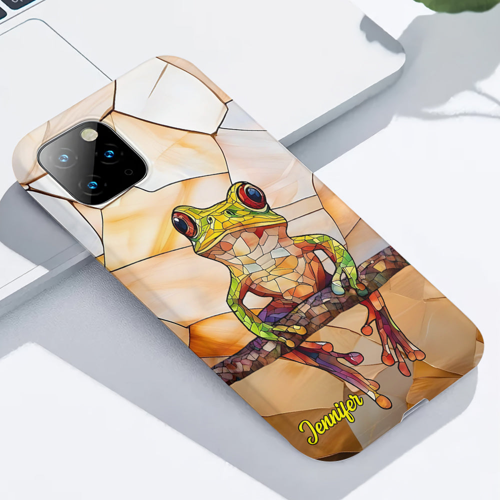 Frosch-Licht – Geschenk für Froschliebhaber – Personalisierte Handyhülle mit Frosch-Vollbilddruck