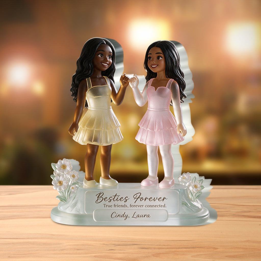 Besties Forever - Personalized Bestie Custom Shaped Acrylic Plaque