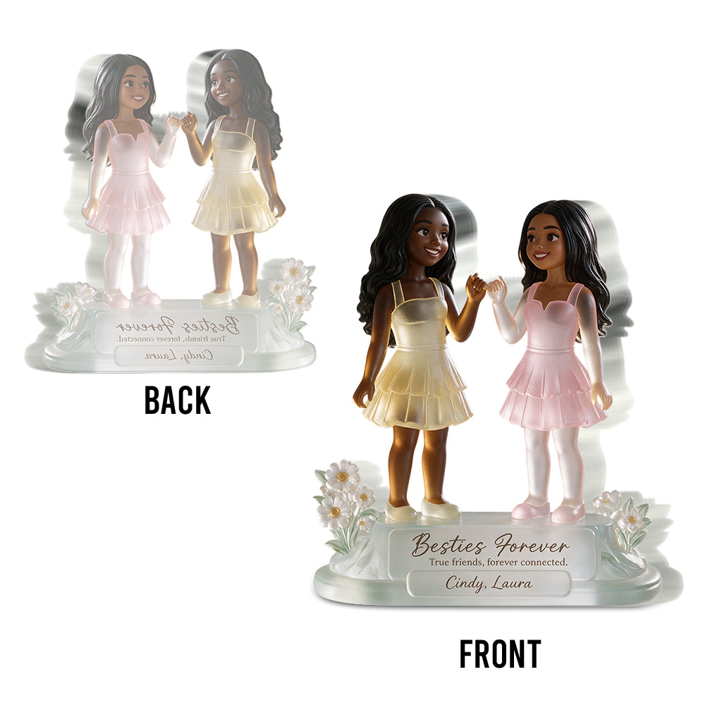 Besties Forever - Personalized Bestie Custom Shaped Acrylic Plaque