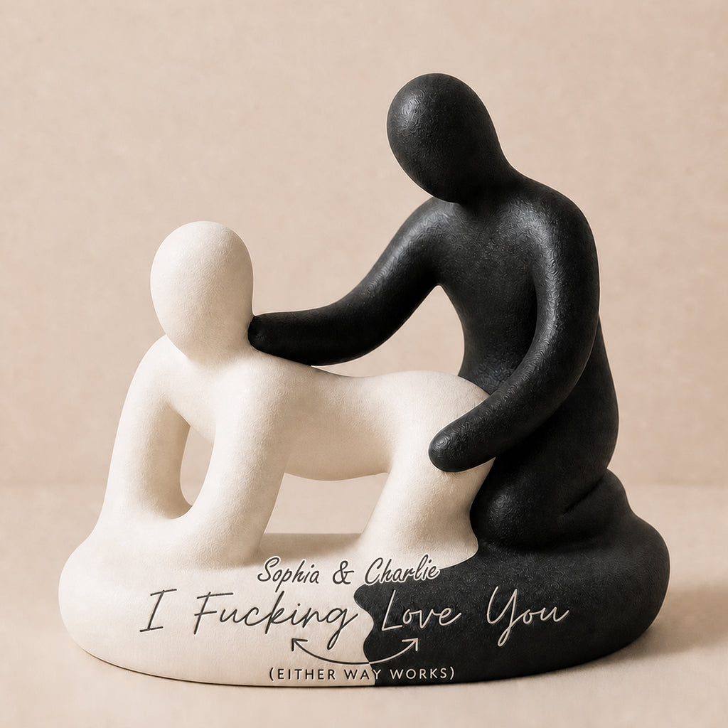 Art Je T'aime - Plaque Acrylique Personnalisée pour Couple Épicé
