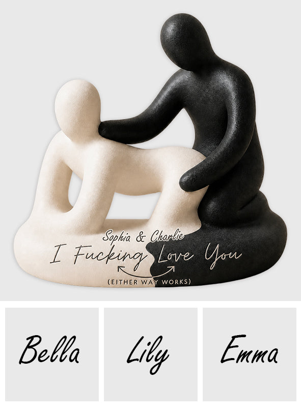 Art Je T'aime - Plaque Acrylique Personnalisée pour Couple Épicé