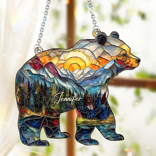 Into The Wild - Personalized Camping Window Hanging Suncatcher Ornament