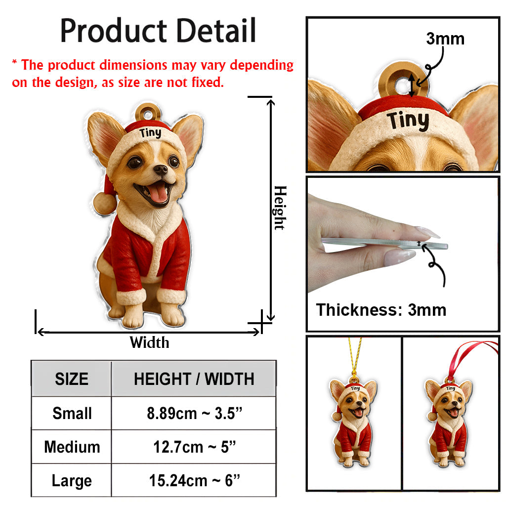 Furry Christmas - Personalized Dog Ornament