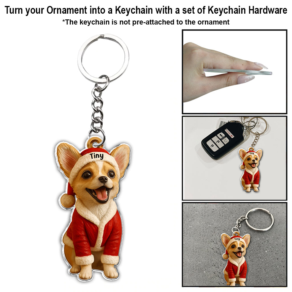 Furry Christmas - Personalized Dog Ornament