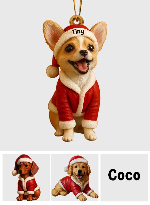 Furry Christmas - Personalized Dog Ornament