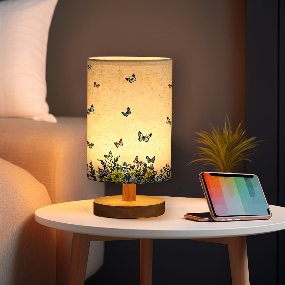If Friends Were Flowers I Would Pick You - Personalized Bestie Tableside Lamp With Wood Base