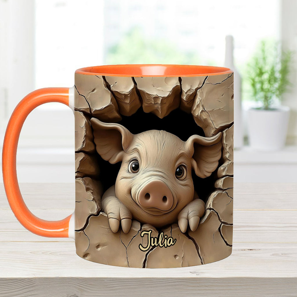 Niedliches Schweinchen – Personalisierte Tasse für Schweineliebhaber