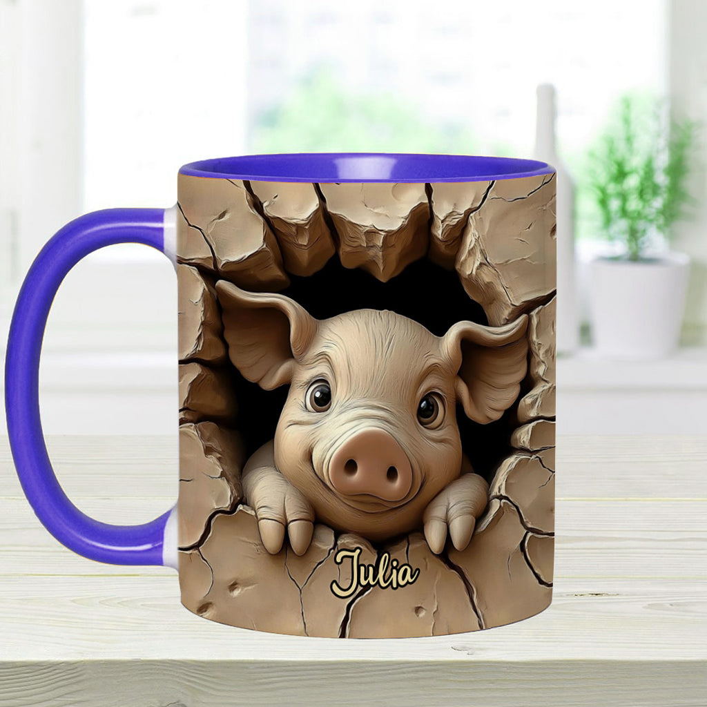 Niedliches Schweinchen – Personalisierte Tasse für Schweineliebhaber
