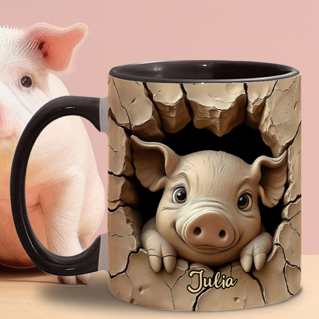 Niedliches Schweinchen – Personalisierte Tasse für Schweineliebhaber