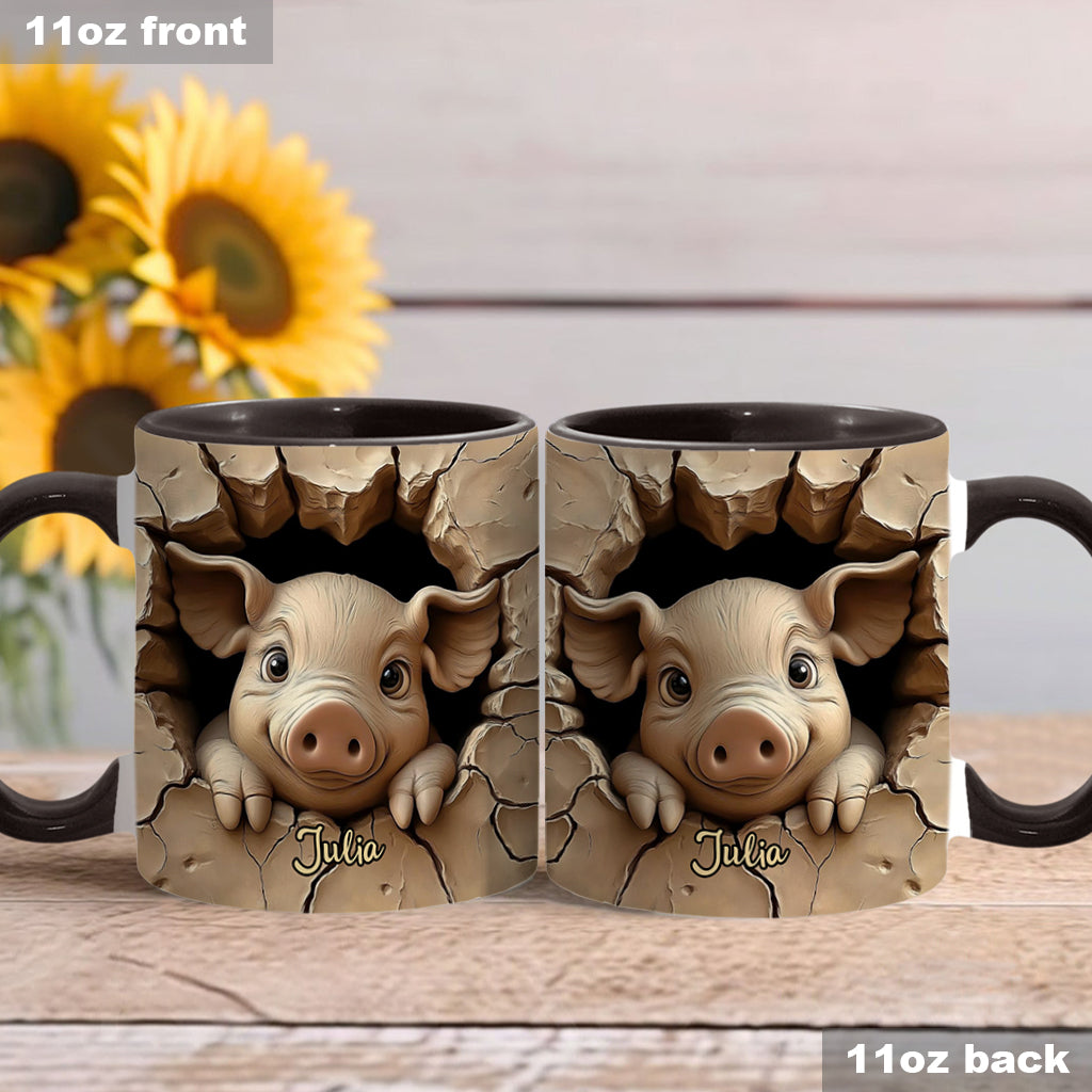 Niedliches Schweinchen – Personalisierte Tasse für Schweineliebhaber