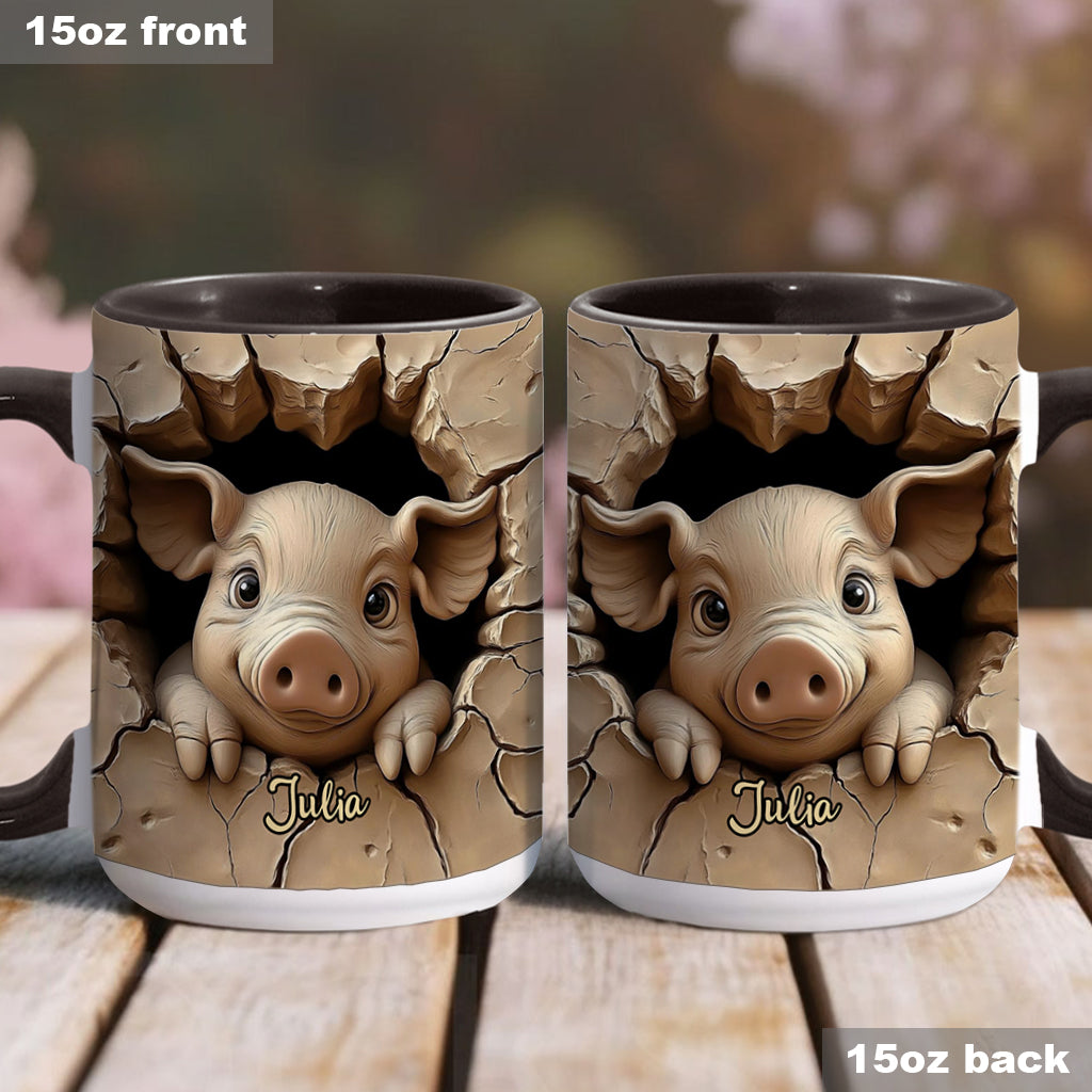 Niedliches Schweinchen – Personalisierte Tasse für Schweineliebhaber