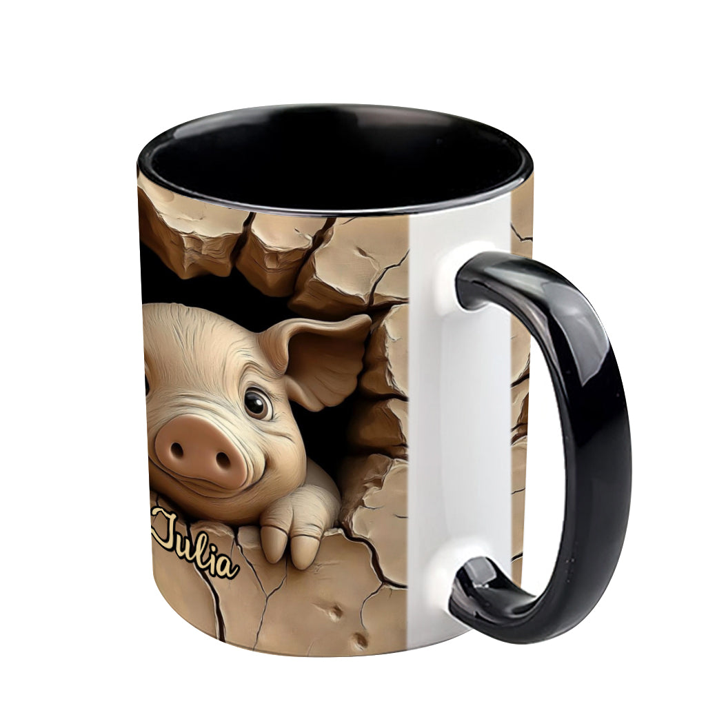 Niedliches Schweinchen – Personalisierte Tasse für Schweineliebhaber