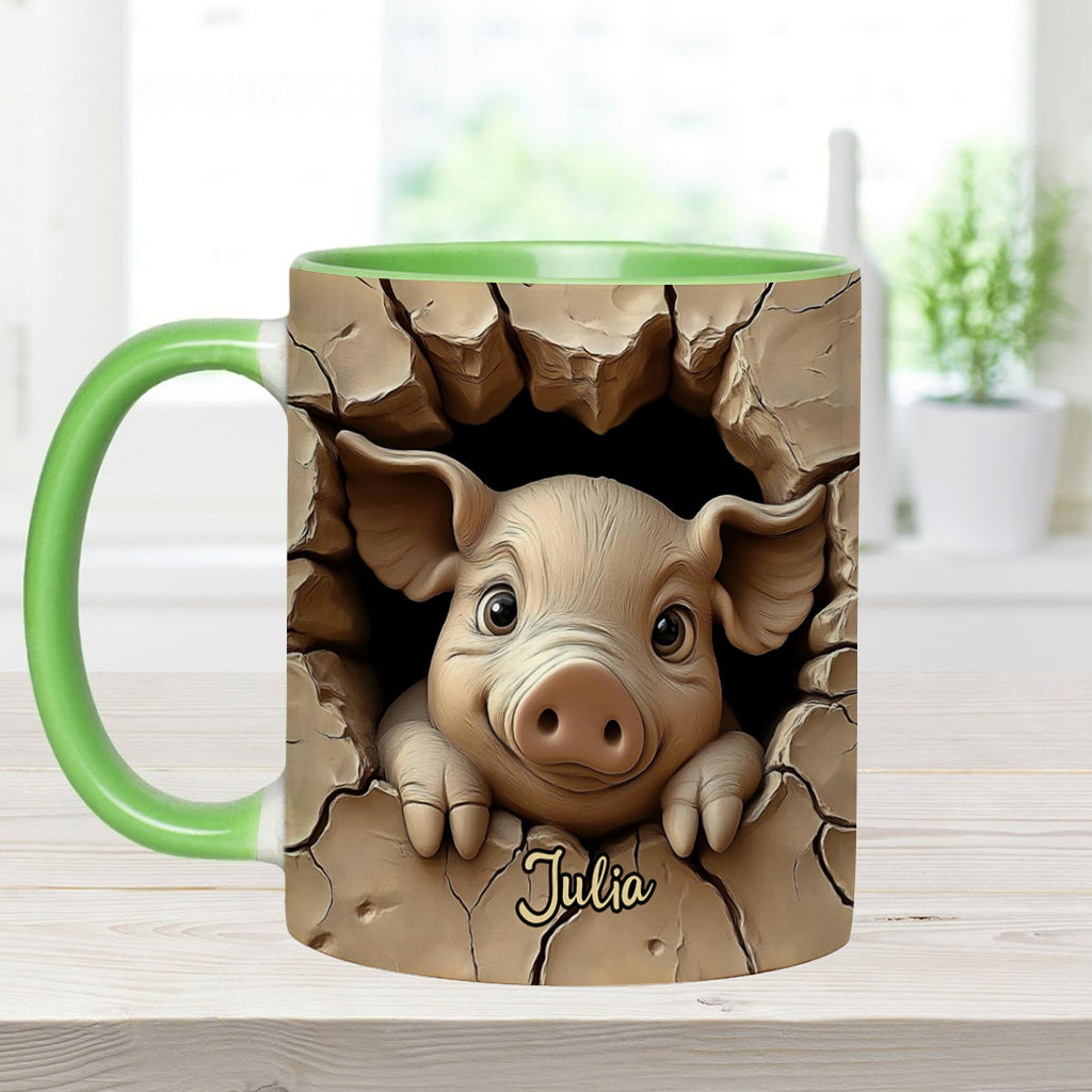 Niedliches Schweinchen – Personalisierte Tasse für Schweineliebhaber