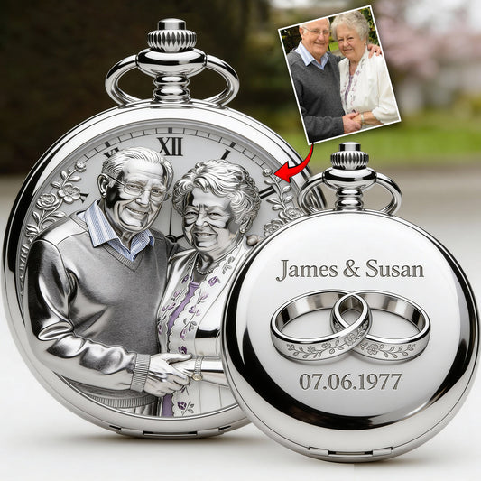 I'm Yours No Returns Or Refunds - Personalized Couple Pocket Watch