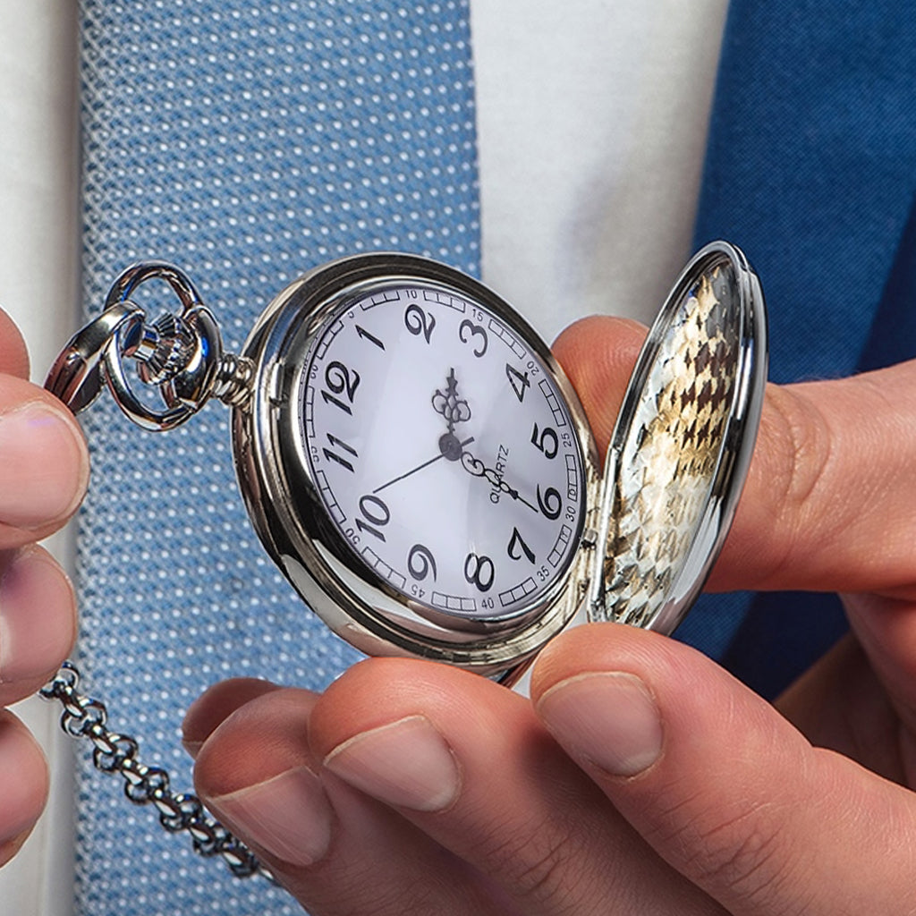 One Nation Under God - Personalized Bald Eagle Pocket Watch