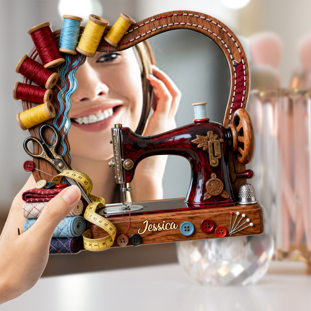 Sewing Lovers - Personalized Sewing Wall Hanging Mirror