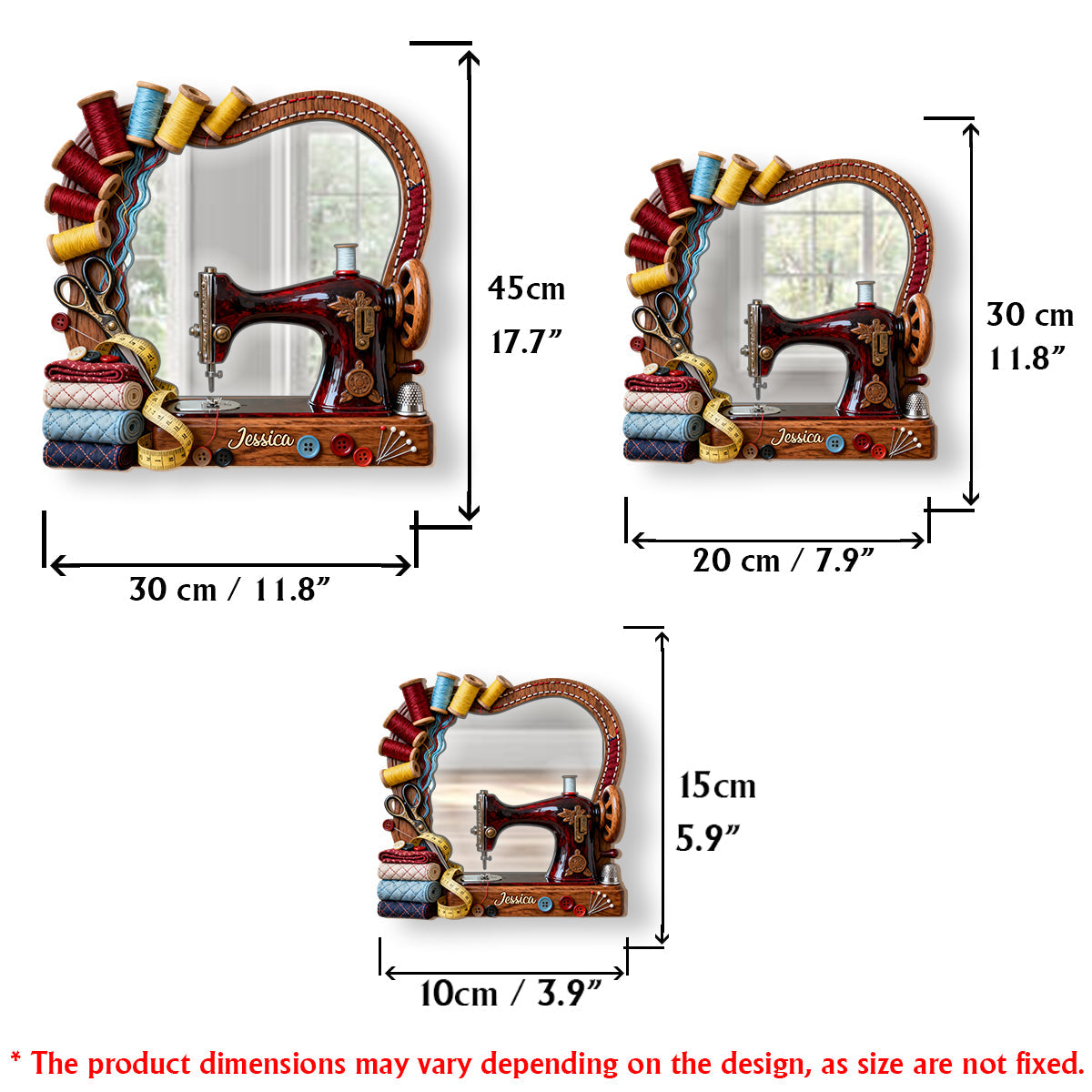 Sewing Lovers - Personalized Sewing Wall Hanging Mirror