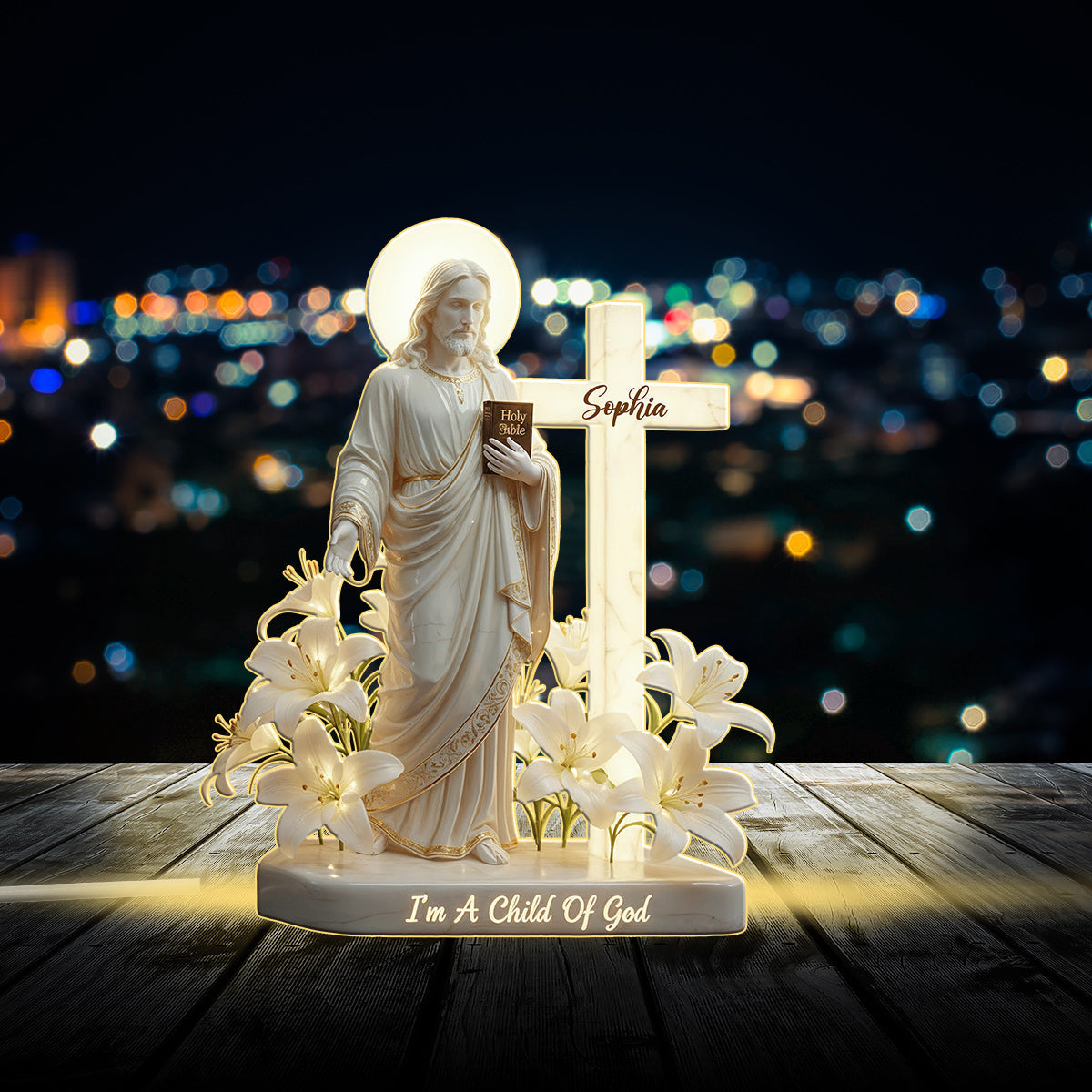 I'm A Child Of God - Personalized Christian Acrylic LED Night Light