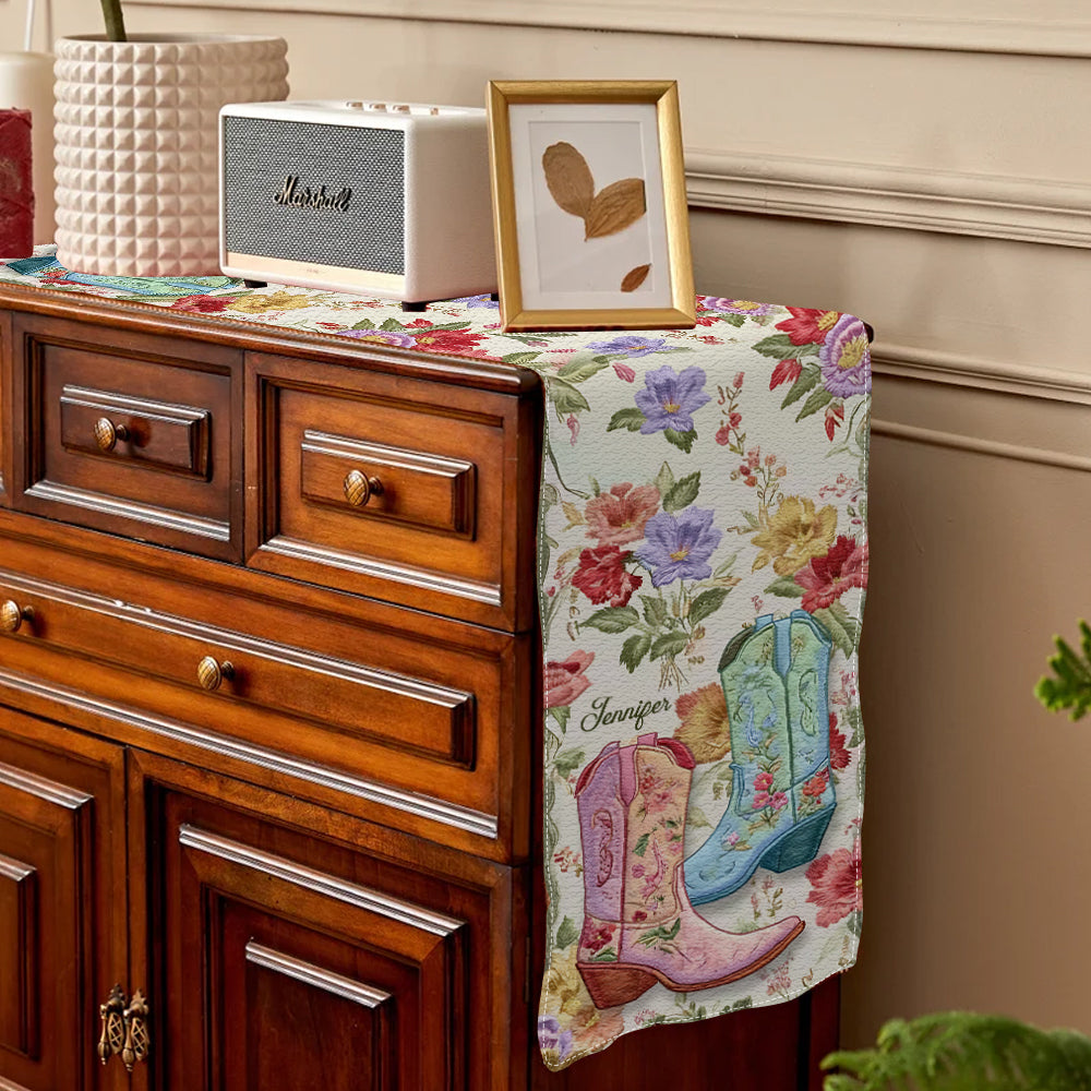 Esprit Cowgirl - Chemin de table personnalisé Cowgirl Spirit