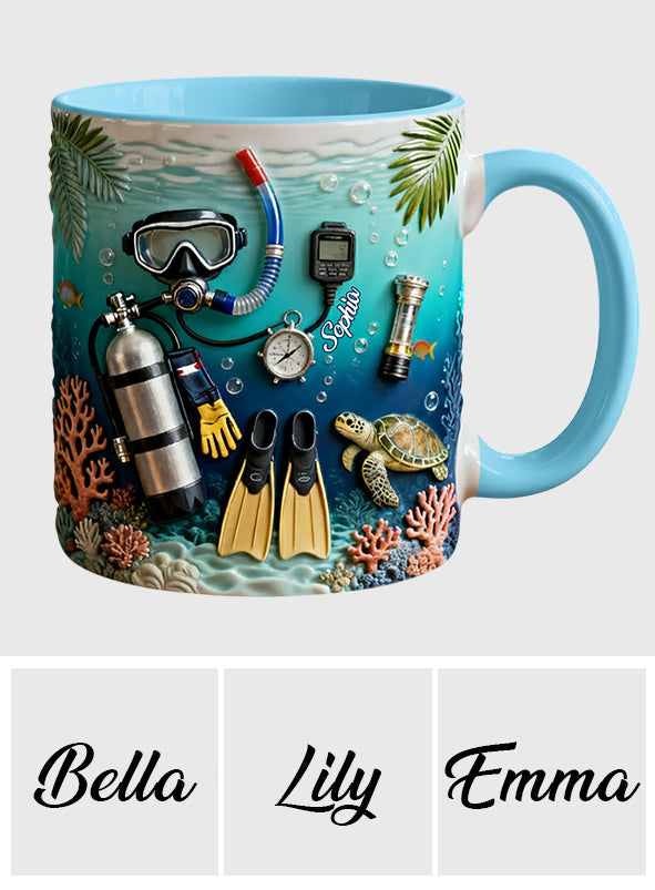 Suba Diving Lovers - Personalized Scuba Diving Accent Mug & Coaster