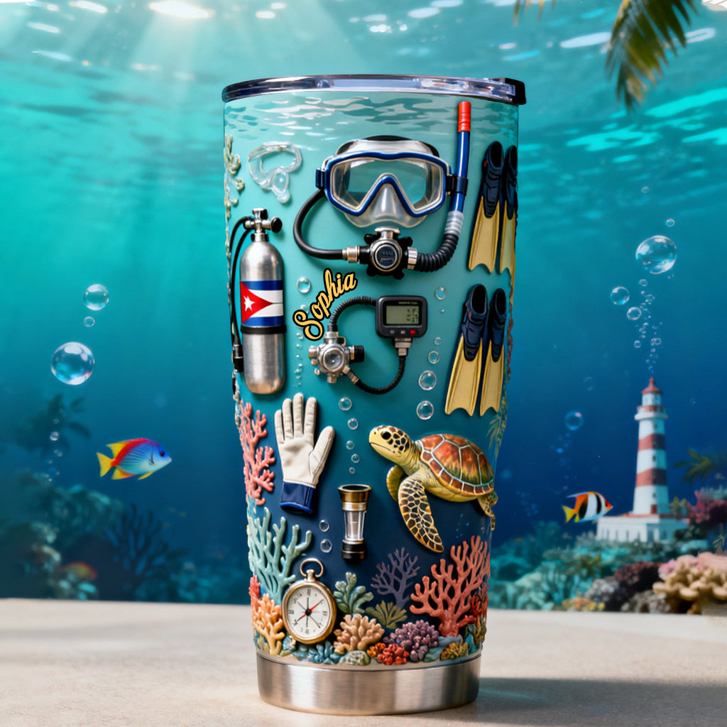 Suba Diving Lovers - Personalized Scuba Diving Tumbler
