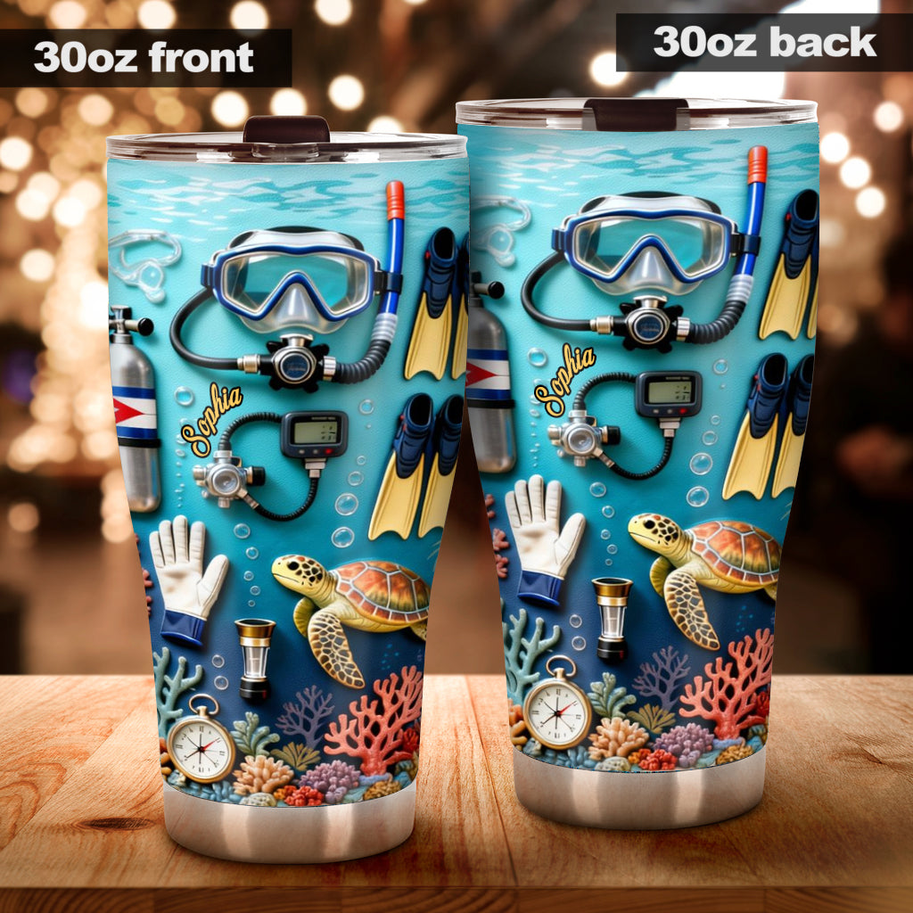 Suba Diving Lovers - Personalized Scuba Diving Tumbler
