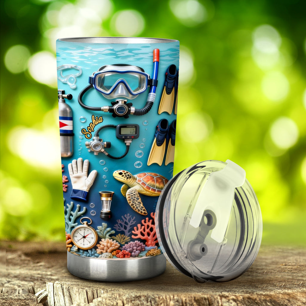 Suba Diving Lovers - Personalized Scuba Diving Tumbler