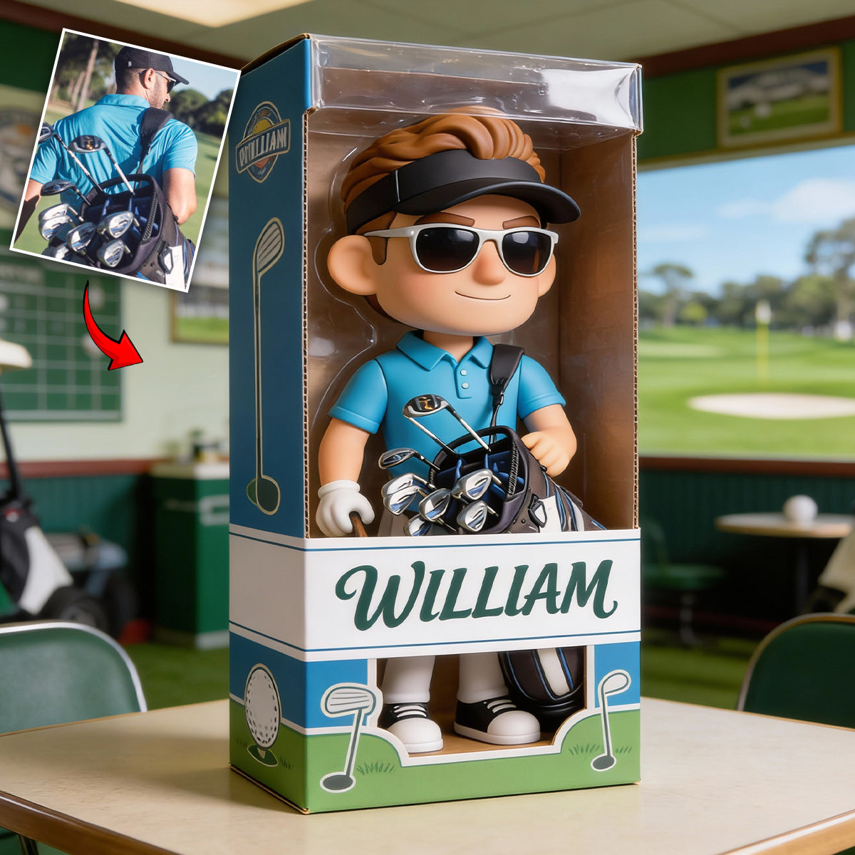 Love Golf - Personalized Golf Custom Shaped Acrylic Plaque