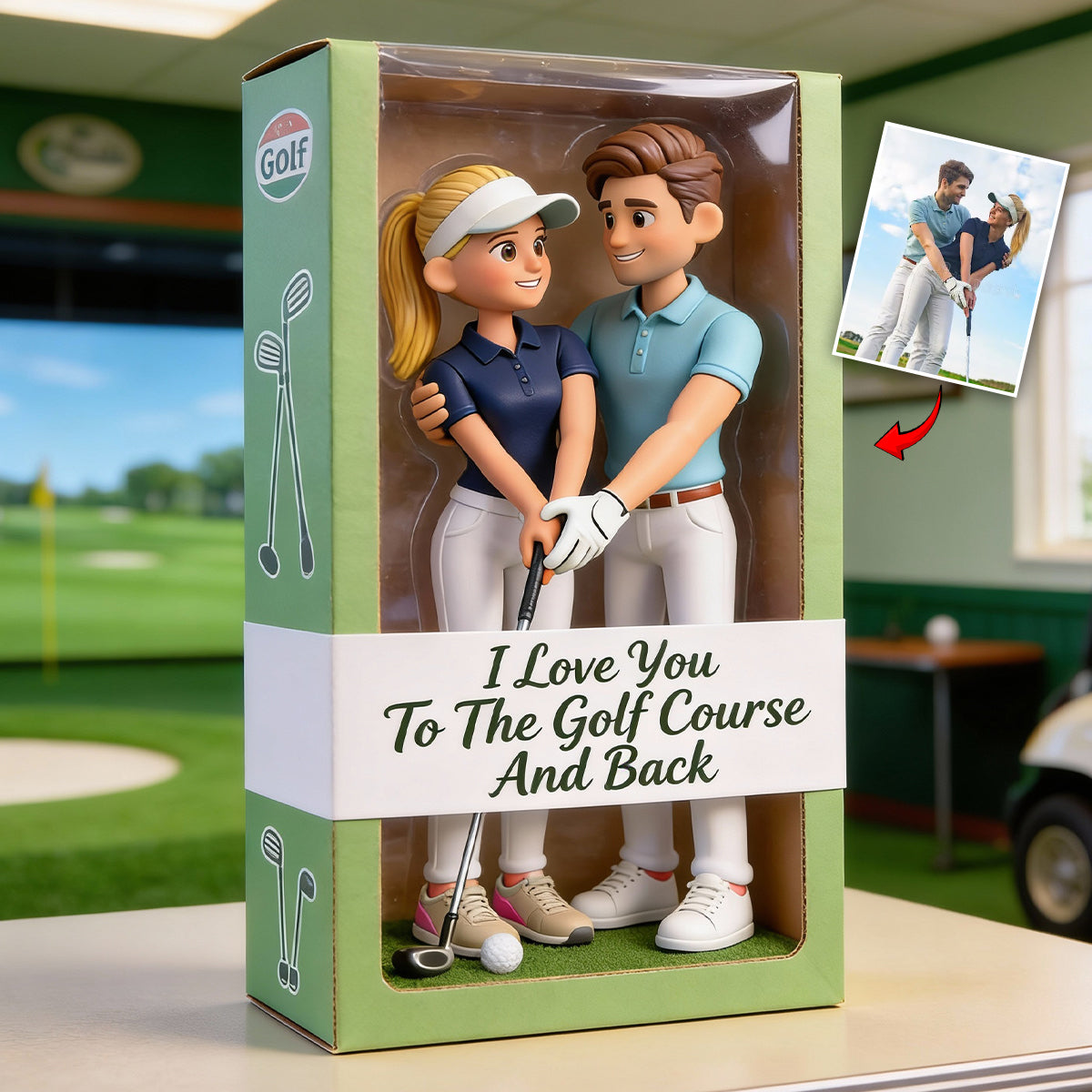Love Golf - Personalized Golf Custom Shaped Acrylic Plaque