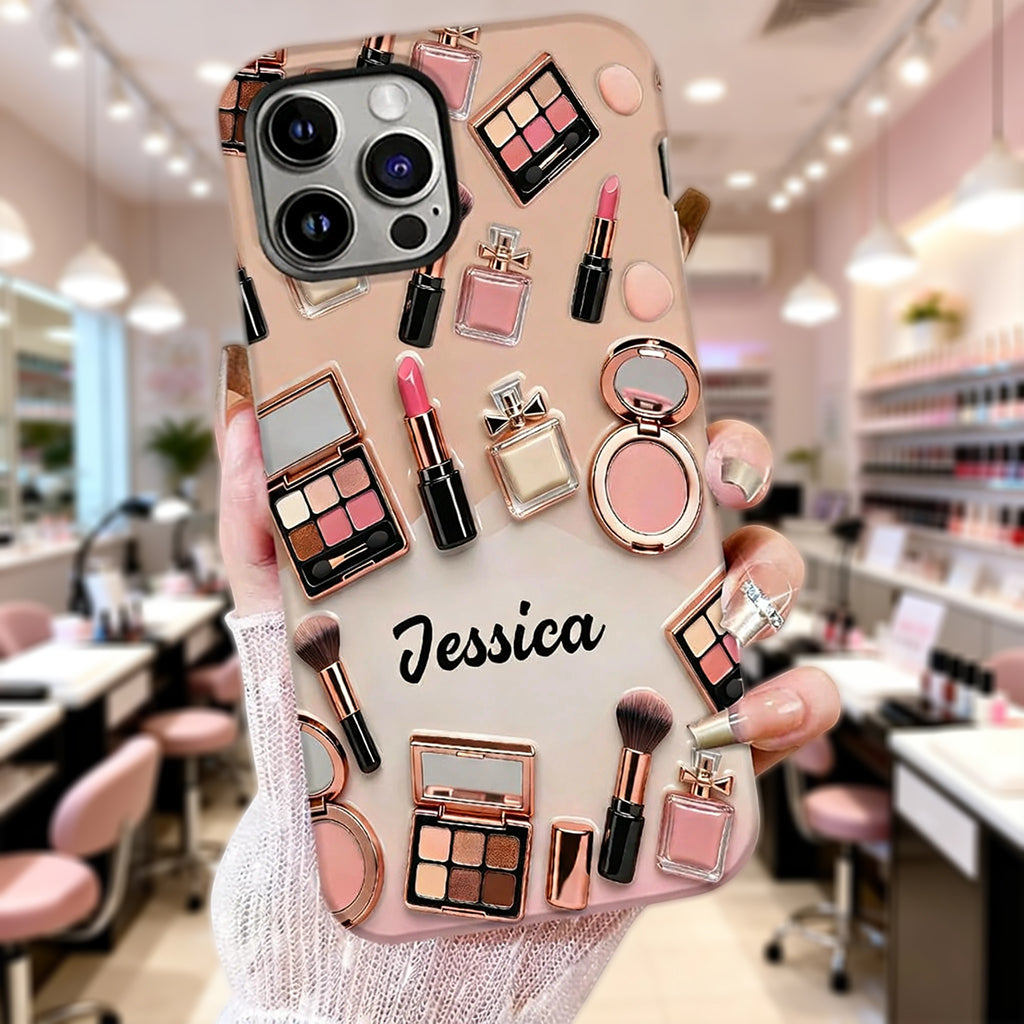 Maquilleuse fière - Coque de téléphone personnalisée avec impression intégrale - Maquillage