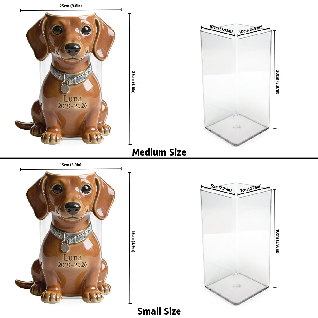 Pet Memorial Planter - Personalized Dog Acrylic Pot