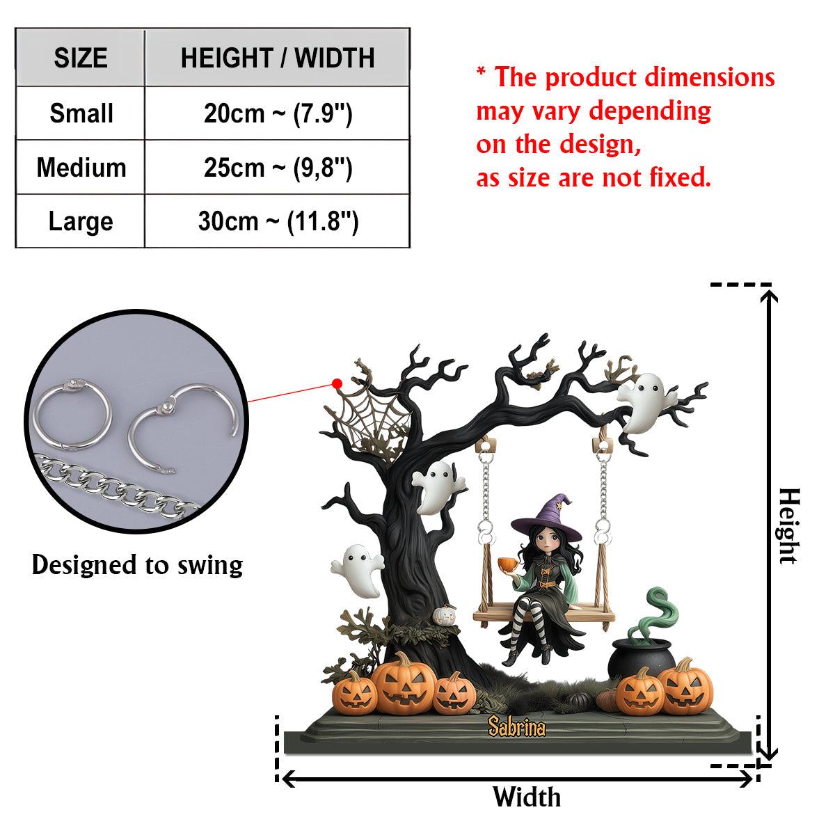 Beautiful Witch - Personalized Witch Plaque With Charm