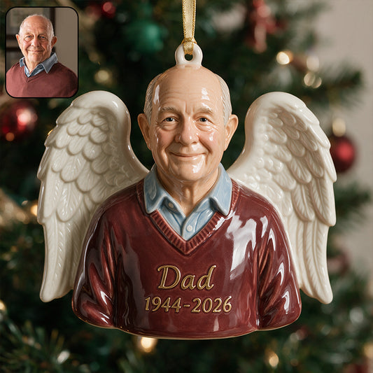 Unser Weihnachtsengel - Personalisierte Gedenk Premium 3D Ornament
