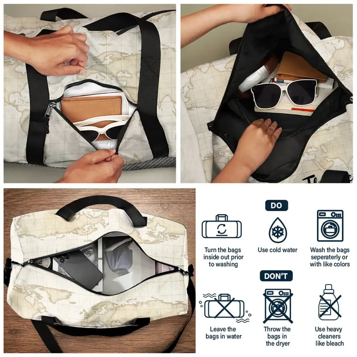 Cute Cat - Personalized Cat Duffle Bag