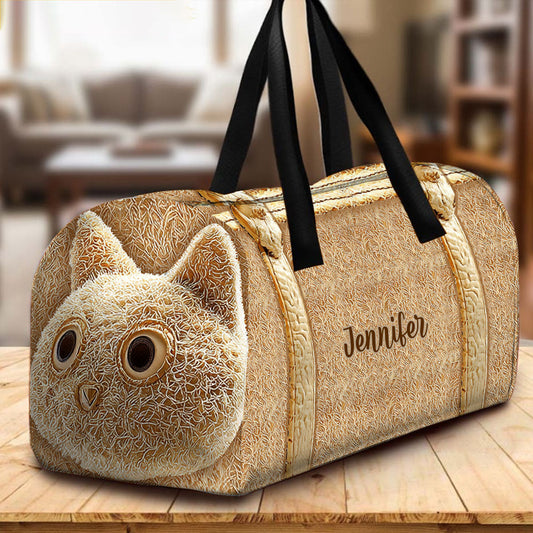 Cute Cat - Personalized Cat Duffle Bag