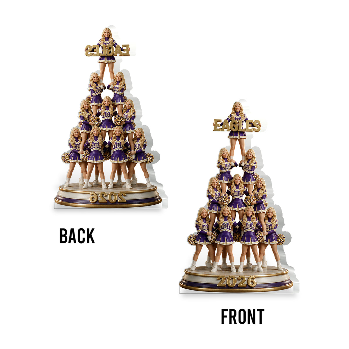 Cheer Squad Team - Personalized Cheerleading 2-Side Printed Acrylic Plaque