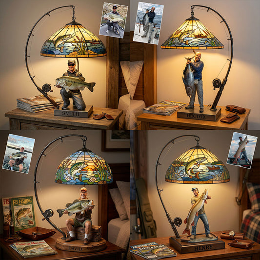 Custom Any Photo Fishing Lovers - Personalized Fishing Acrylic LED Night Light