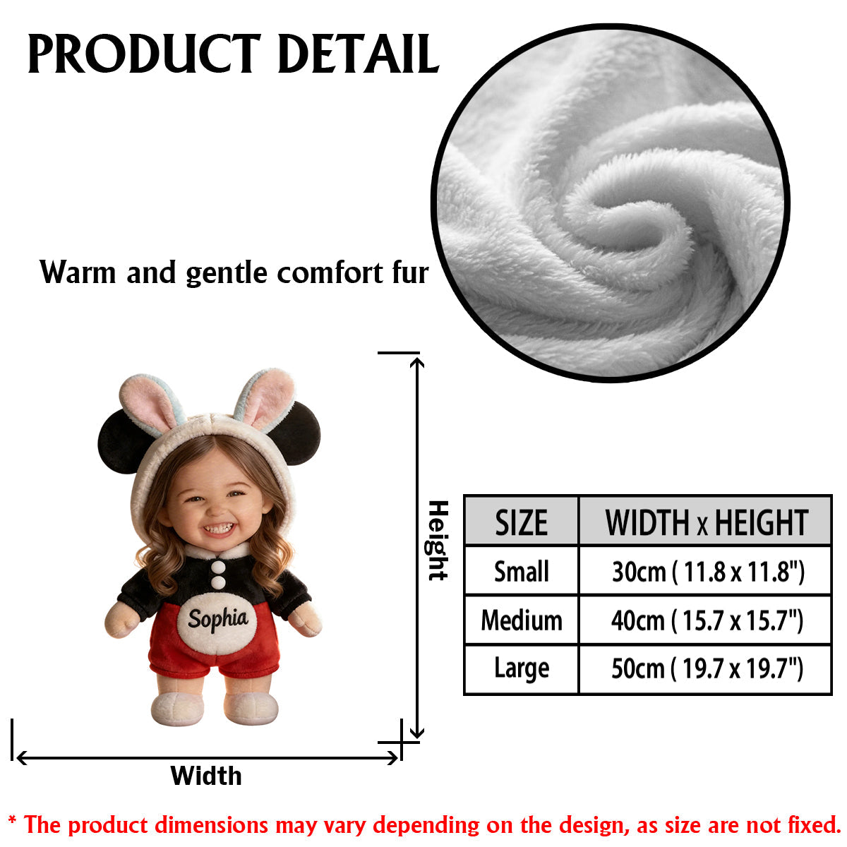 Any Photo Nana's Peeps Gift For Mom, Grandma - Personalized Kid Premium Faux Fur Pillow