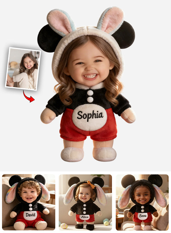 Any Photo Nana's Peeps Gift For Mom, Grandma - Personalized Kid Premium Faux Fur Pillow