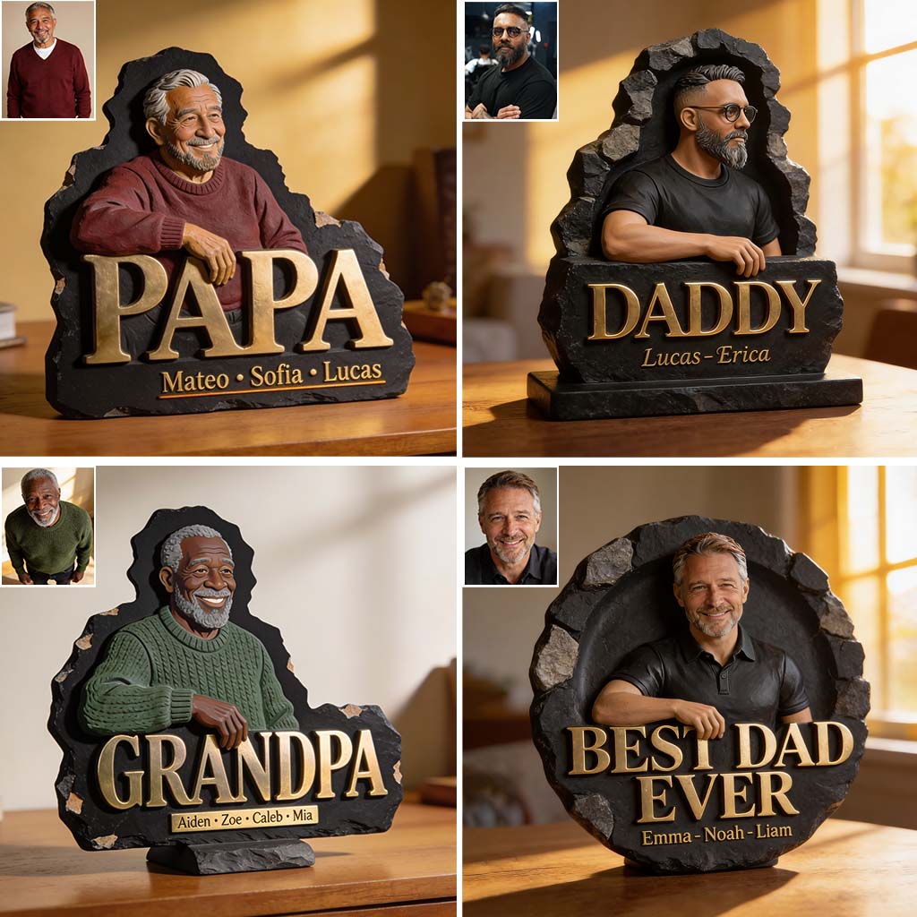 Cadeau Papa Personnalisé à partir de Photo - Plaque Acrylique Personnalisée