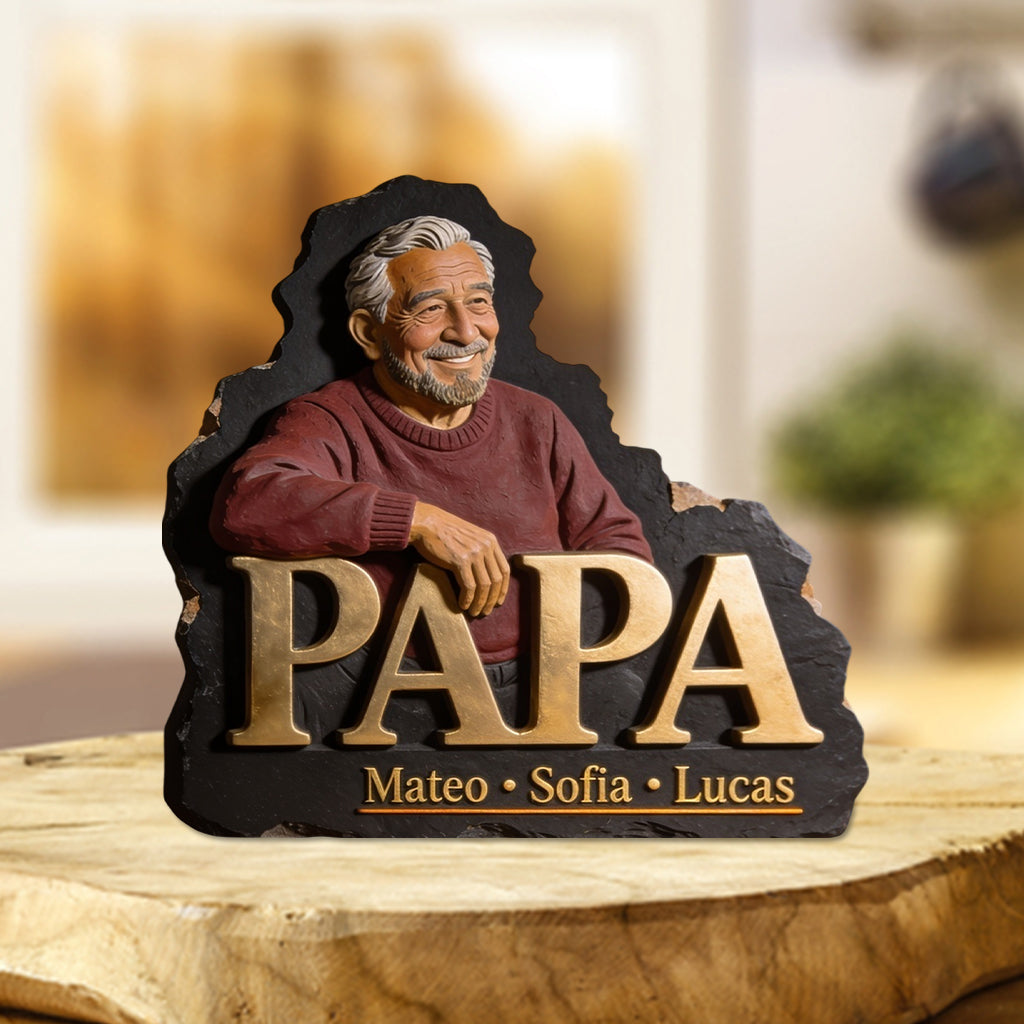 Cadeau Papa Personnalisé à partir de Photo - Plaque Acrylique Personnalisée