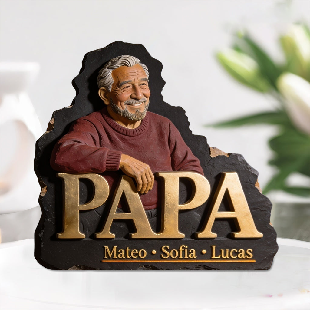 Cadeau Papa Personnalisé à partir de Photo - Plaque Acrylique Personnalisée