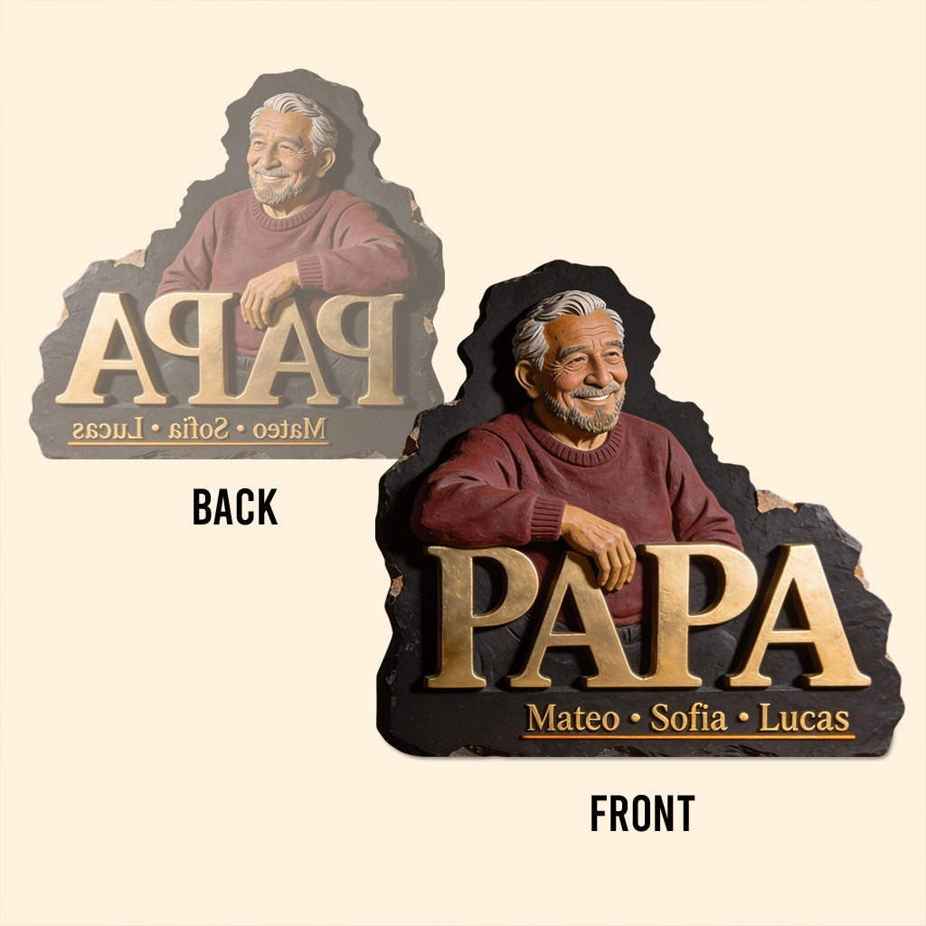 Cadeau Papa Personnalisé à partir de Photo - Plaque Acrylique Personnalisée
