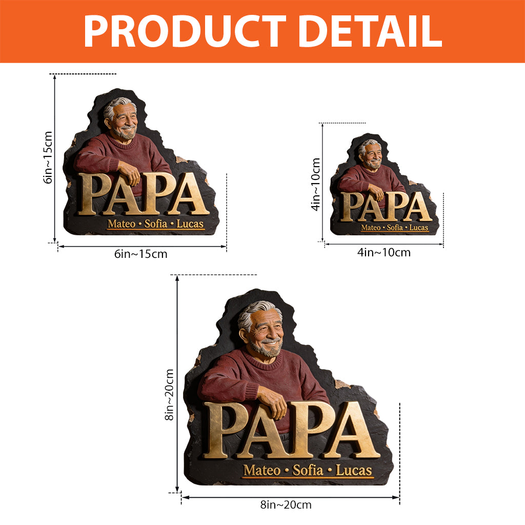 Cadeau Papa Personnalisé à partir de Photo - Plaque Acrylique Personnalisée