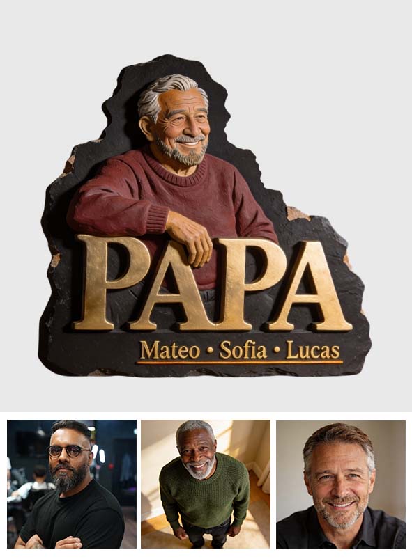 Cadeau Papa Personnalisé à partir de Photo - Plaque Acrylique Personnalisée