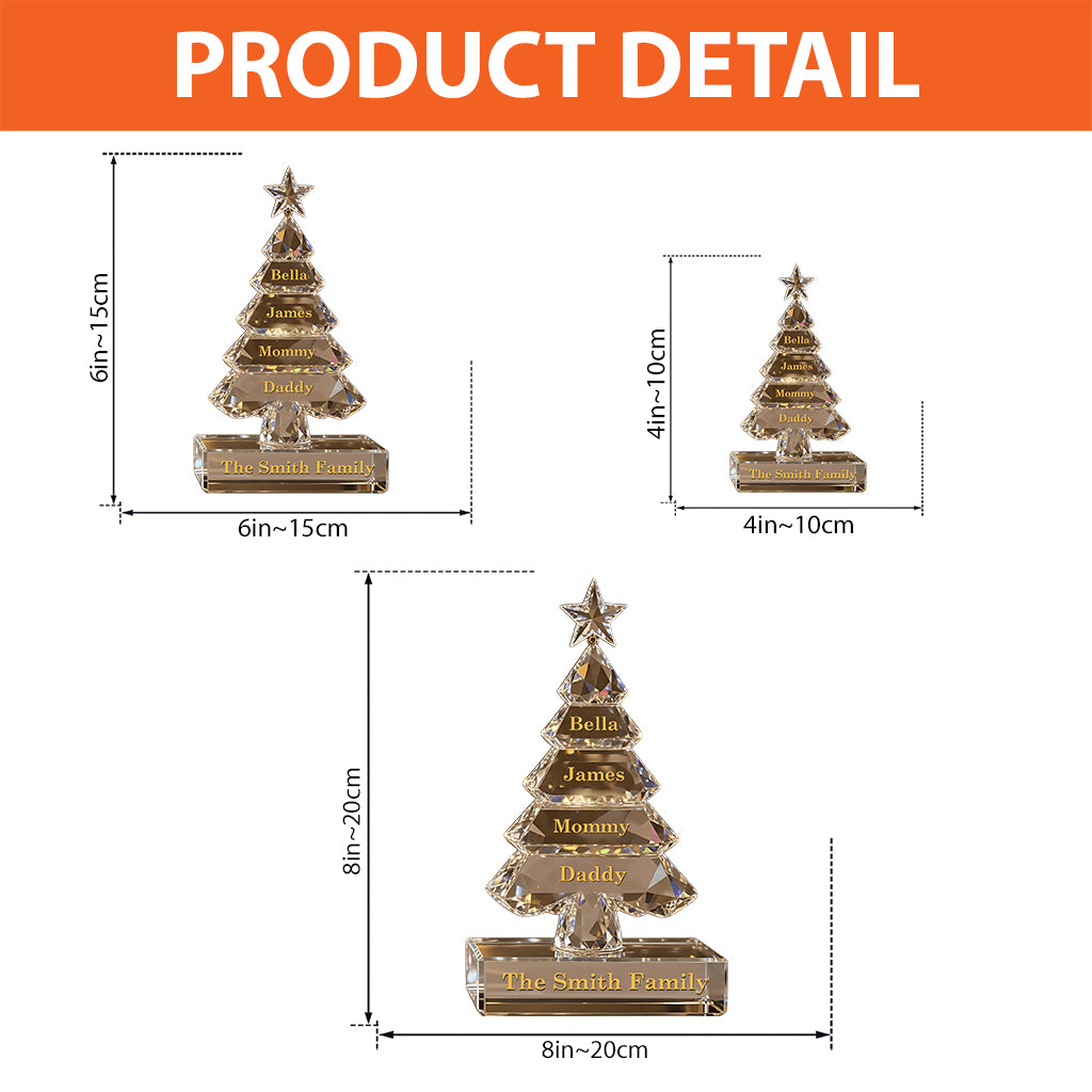 Merry Christmas - Personalized Family Custom Shaped Acrylic Plaque